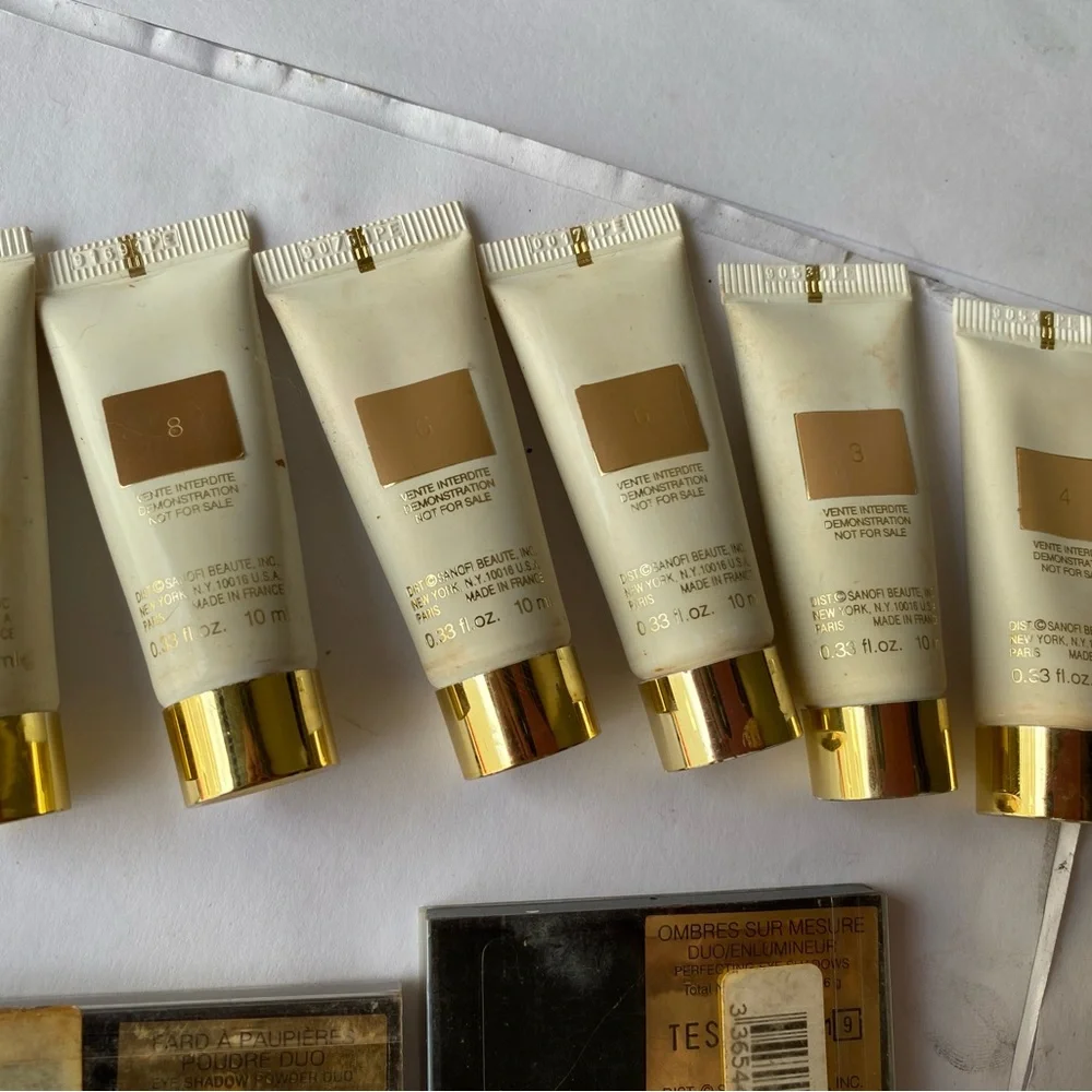 Vintage 90s YSL Makeup Tester Bundle Sanofi Era Eyeshadow Blush Foundation - Picture 5 of 6